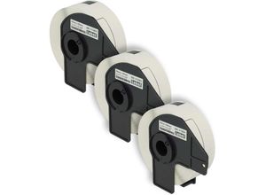 4064115992014 - Vhbw - Set 3x Etiketten-Rolle 29mm x 90mm Ersatz für Brother DK-11201 für Etiketten-Drucker
