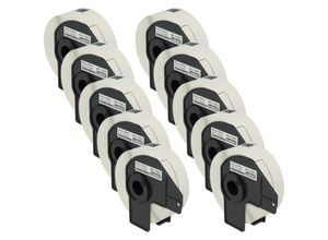 4064115992106 - Vhbw - Set 10x Etiketten-Rolle 29mm x 90mm Ersatz für Brother DK-11201 für Etiketten-Drucker