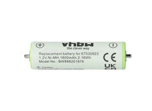 4064115997828 - vhbw Akku kompatibel mit Braun Flex XP 5773 Flex XP 5774 Flex XP 5775 Flex XP 5776 Rasierer (1800 mAh 12 V NiMH)