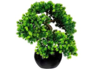 4064118072102 - Kunstbonsai CREATIV GREEN Bonsai Lärche Kunstpflanzen Gr H 37 cm 1 St grün Kunstbonsai Kunst-Bonsai Kunstpflanzen im Keramiktopf