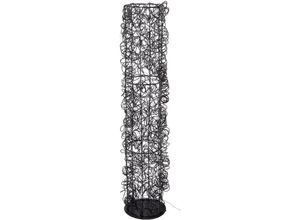 4064118116905 - LED Dekolicht CREATIV LIGHT Metalldraht-Tower Lampen Gr 100 flammig Höhe 100 cm 1 St schwarz Dekofiguren Zylinder aus Draht mit Timerfunktion USB Kabel