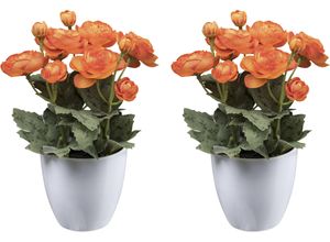 4064118118763 - Kunstblume CREATIV GREEN Mohn Kunstpflanzen Gr Ø H 15 cm x 20 cm 2 St orange Kunst-Blumen mit dekorativer Blüte