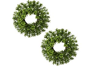 4064118137580 - Kunstkranz CREATIV GREEN Buchsbaumkranz grün Ø28cm Obermaterial 100% Polyethylen Kunstpflanzen