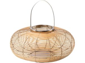 4064118178972 - Windlicht CREATIV HOME Laterne ALEGRE mit Henkel Kerzenhalter Gr H 19 cm braun Windlichter Laternen Kerzenhalter aus Naturweide Ø 33 cm