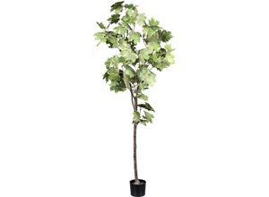 4064118182016 - Kunstbaum CREATIV GREEN Ahornbaum grün Kunstpflanzen H 175cm mit detailgetreuen Blättern H175cm