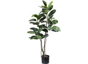 4064118182429 - Kunstbaum CREATIV GREEN Ficus elastica Kunstpflanzen Gr H 180 cm 1 St grün Kunst-Bäume mit Luftwurzeln