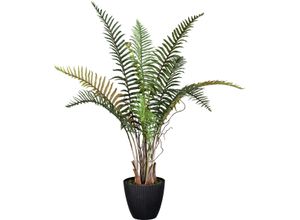 4064118240457 - Kunstpflanze »Blechnumfarn« im schwarzen Design-Topf