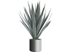 4064118240563 - Kunstpflanze CREATIV GREEN Agave Kunstpflanzen Gr H 110 cm 1 St grün im eleganten grauen Topf