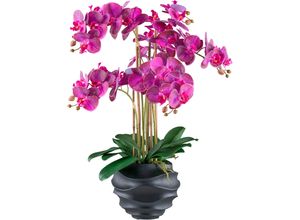 4064118240938 - Kunstorchidee CREATIV GREEN Orchidee Phalaenopsis Kunstpflanzen Gr H 70 cm 1 St lila im Design-Topf