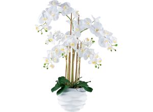 4064118240945 - Kunstorchidee CREATIV GREEN Orchidee Phalaenopsis Kunstpflanzen Gr H 90 cm 1 St weiß im Design-Topf