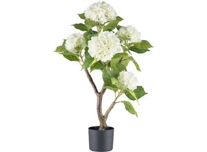 4064118241232 - Kunstblume CREATIV GREEN Hortensie Kunstpflanzen Gr H 85 cm 1 St beige (creme) mit real-touch-Blüten