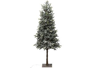 4064118284413 - Winterliche Kunstpflanze CREATIV GREEN Tannenbaum grün Kunstpflanzen H 98cm Kunststoff mit LED-Beleuchtung H98cm