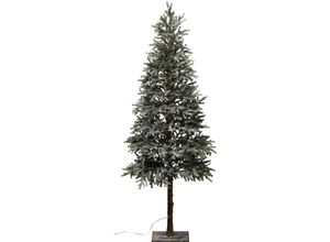 4064118284420 - Winterliche Kunstpflanze CREATIV GREEN Tannenbaum Kunstpflanzen Gr H 125cm grün mit LED-Beleuchtung