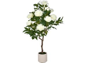 4064118325628 - Kunstpflanze CREATIV GREEN Peonie beige (creme) H120cm Kunststoff Kunstpflanzen im eleganten Topf