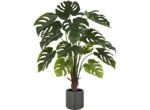 4064118326434 - Kunstpflanze CREATIV GREEN Splitphilodendron grün H100cm Kunststoff Kunstpflanzen mit naturgetreuem Blattwerk