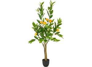 4064118353829 - Kunstbaum CREATIV GREEN Zitrone grün H120cm Kunststoff Kunstpflanzen mit detailgetreuer Gestaltung