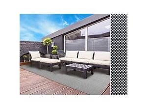 4064149270119 - Outdoor-Teppich Casa Pura Lucca Grau Vinyl Polyester 1200 x 1800 mm