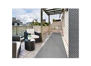 4064149270133 - Outdoor-Teppich Casa Pura Lucca Grau Vinyl Polyester 900 x 1500 mm