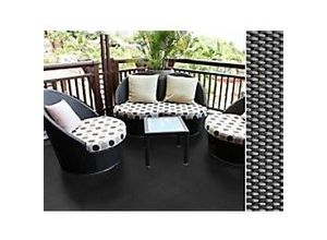 4064149270201 - Outdoor-Teppich Casa Pura Padua Schwarz Vinyl Polyester 1200 x 1800 mm