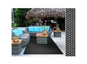 4064149270218 - Outdoor-Teppich Casa Pura Padua Schwarz Vinyl Polyester 1800 x 2700 mm