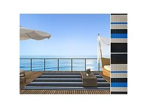 4064149270287 - Outdoor-Teppich Casa Pura Ravenna Blau Grau Schwarz Vinyl Polyester 900 x 1500 mm