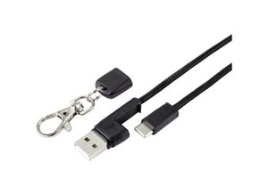 4064161081090 - USB-Kabel usb 20 usb-a Stecker usb-c® Stecker 095 m Schwarz vergoldete Steckkontakte rf - Renkforce