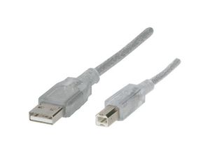 4064161081106 - USB-Kabel usb 20 usb-a Stecker usb-b Stecker 180 m Transparent RF-4538144 - Renkforce