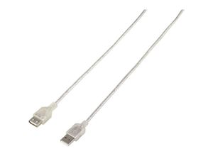 4064161081137 - USB-Kabel usb 20 usb-a Stecker usb-a Buchse 450 m Durchsichtig RF-4538150 - Renkforce