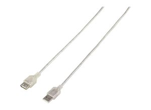 4064161081144 - USB-Kabel usb 20 usb-a Stecker usb-a Buchse 300 m Durchsichtig RF-4538152 - Renkforce