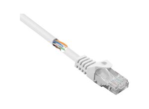 4064161087443 - BT-2272258 RJ45 Netzwerkkabel Patchkabel cat 5e u utp 300 m Weiß mit Rastnasenschutz 1 St - Basetech