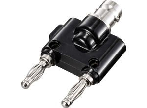 4064161148243 - Adapterstecker BNC-Buchse - Lamellenstecker 4 mm gerade Schwarz - Tru Components