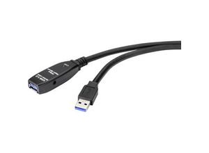 4064161150093 - USB-Kabel USB 32 Gen1 (USB 30   USB 31 Gen1) USB-A Stecker USB-A Buchse 2000 m Schwarz Aktiv mit Signalverstärkung RF-4598350