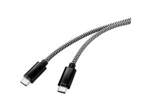 4064161151021 - USB-Kabel usb 20 usb-c® Stecker usb-c® Stecker 300 m Schwarz Weiß RF-4598412 - Renkforce