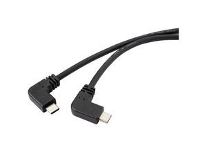 4064161155296 - USB-Kabel usb 32 Gen2 (usb 31 Gen2) usb-c® Stecker usb-c® Stecker 120 m Schwarz 90° na - Renkforce