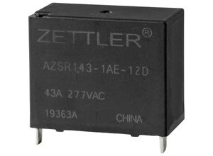 4064161158013 - AZSR143-1AE-12D Powerrelais 12 v dc 50 a 1 Schließer 1 St - Zettler Electronics