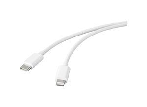 4064161162393 - USB-Kabel usb 20 usb-c® Stecker Apple Lightning Stecker 100 m Weiß BT-2347613 - Basetech