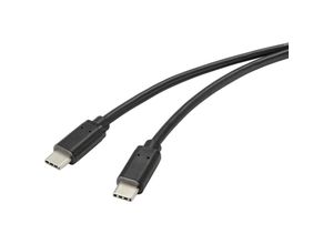 4064161169095 - USB-Kabel usb 20 usb-c® Stecker 100 m Schwarz mit antimikrobieller Oberfläche RF-4716840 - Renkforce