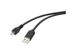 4064161171746 - USB-Kabel usb 20 usb-a Stecker USB-Micro-B Stecker 200 m Schwarz mit antimikrobieller o - Renkforce