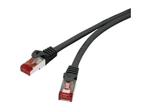 4064161174082 - RF-4737378 RJ45 Netzwerkkabel Patchkabel cat 6 s ftp 050 m Schwarz mit Rastnasenschutz - Renkforce