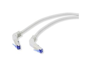 4064161191256 - RF-4892520 RJ45 Netzwerkkabel Patchkabel cat 6a s ftp 2000 m Grau 90° nach unten gewinke - Renkforce