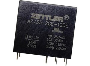 4064161192284 - AZ733-2CE-6DE relais für leiterplatte s 6 v dc 12 a 2 wechselrichter (rt) 1 st - Zettler Electronics