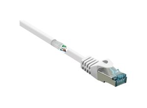 4064161202761 - RF-5043786 RJ45 Netzwerkkabel Patchkabel cat 6a s ftp 300 m Weiß mit Rastnasenschutz Fl - Renkforce