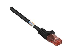 4064161204154 - RF-5044002 RJ45 Netzwerkkabel Patchkabel cat 6 u utp 1000 m Schwarz Halogenfrei mit Ras - Renkforce