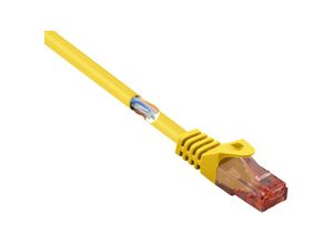 4064161213101 - RF-5128866 RJ45 Netzwerkkabel Patchkabel cat 6 u utp 200 m Gelb mit Rastnasenschutz Hal - Renkforce