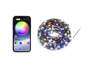 4064161219257 - Sygonix SY-5167250 USB-Lichterkette über USB Anzahl Leuchtmittel 200 LED RGB Beleuchtete Länge 199 m per App steuerbar Timer mit Farbwechsel