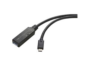 4064161225302 - USB-Kabel USB 32 Gen1 (USB 30   USB 31 Gen1) USB-C® Stecker USB-A Buchse 500 m Schwarz Aktiv mit Signalverstärkung mit OTG-Funktion RF-5231962