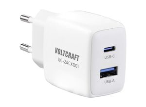 4064161226644 - UC-2ACX001 USB-Ladegerät 25 w Innenbereich Ausgangsstrom (max) 208 a 2 x usb usb-c® Buc - Voltcraft