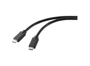 4064161232591 - USB-Ladekabel usb 20 usb-c® Stecker usb-c® Stecker 100 m Schwarz TPE-Mantel RF-5251918 - Renkforce