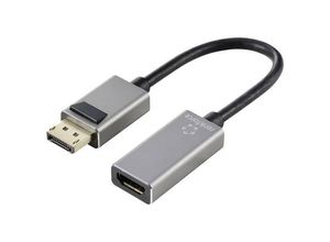 4064161234120 - RF-5246622 DisplayPort   HDMI Adapter [1x DisplayPort Stecker - 1x HDMI-Buchse] Schwarz Ultra HD (8K) Aluminium-Stecker 015 m