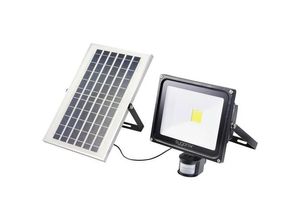 4064161240367 - Sygonix SY-5461112 Solar-Spot mit Bewegungsmelder 50 W Neutralweiß Schwarz